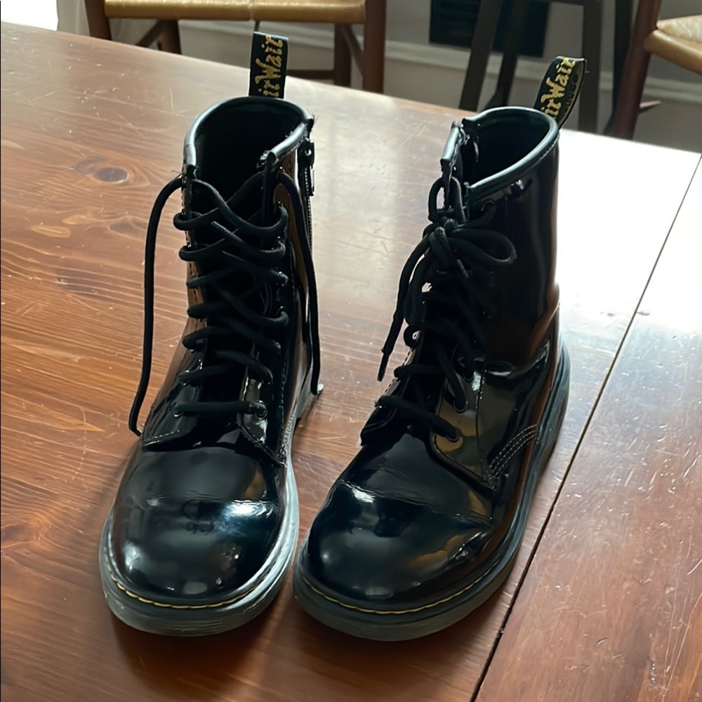 Dr. Martens Black Patent Leather Boots